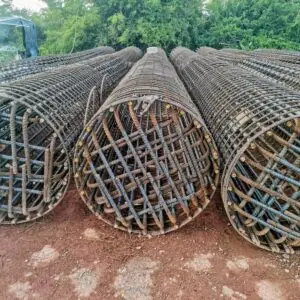 Confección de armaduras de refuerzo de acero para pilotes